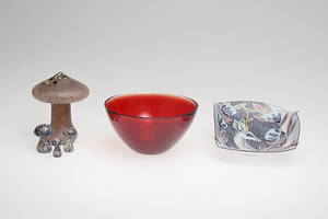 PARTI, glas samt keramik, 6 delar, 1900-tal.