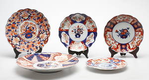 FAT och TALLRIKAR, 5 st. Imari, 181900-tal.