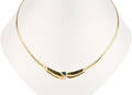 COLLIER mit Saphirtropfen und Brillant 0,05 ct, 585er Gelbgold, ca. 15,5 g.