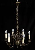 TAKLAMPA, barockstil, 1900-tal, total höjd ca. 84 cm.