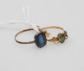 RINGAR samt BERLOCK, 18k guld, vikt ca 3,1 gram.