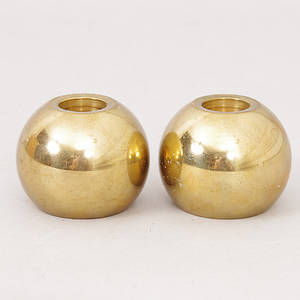 LJUSSTAKAR, 1 par, mässing, Gusum.