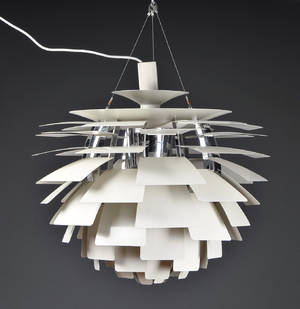 Poul Henningsen 1894 - 1967. Koglen, hvidlakeret