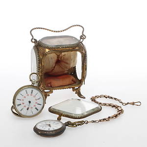 FICKUR 2 st samt FICKURSSTÄLL, 181900-tal.