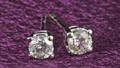 Earrings in 18k with brilliant cut diamonds 0.50 ct 