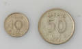 50 OCH 10-ÖRINGAR, före 1962, 1355,8 gram.