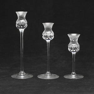 LJUSSTAKAR, 3 st, glas, Prince, Göran Wärff, Kosta, en signerad.