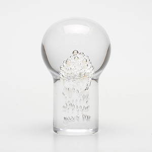 SKULPTUR, glas, Göran Wärff, Kosta, signerad.