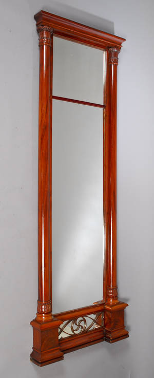 Chr. VIII spejl af mahogni, ca. 1840