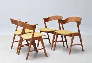Kai Kristiansen f. 1929. Sæt på fire armstole i teak. 4