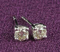 Earrings in 18k with brilliant cut diamonds 0.55 ct