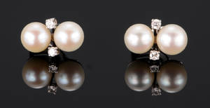Reeslev. Perle- og brillantøreclips 2