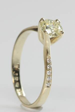 Brillantring, ca. 0.64 ct.