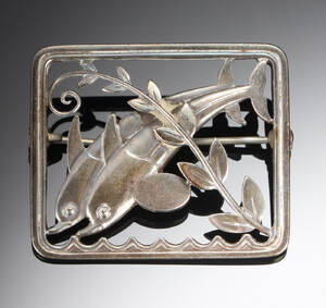 Georg Jensen broche af sterlingsølv dessin nr. 251 