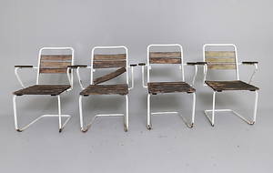 TRÄDGÅRDSSTOLAR, 4 st, metall, Grythyttan, 1900-tal.