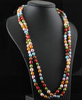 Long fresh water pearl necklace