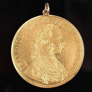 GULDMYNT, 23k, Österrike, vikt ca 14,1 gram.