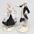 FIGURINER, 2 st, rokokostil, Royal Dux.