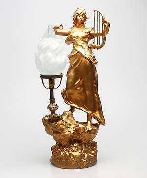 XAVIER RAPHANEL. Efter. Bordsarmatur, gjuten lättmetall, 1900-tal.