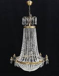 LJUSKRONA, gustaviansk stil, höjd 125 cm, 1900-tal.