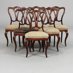 STOLAR, 6 st, nyrokoko, 1800-tal.