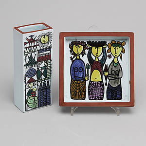 VAS och FAT, fajans, Karneval, Stig Lindberg, Gustavsberg, studiohand.