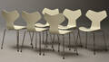 Arne Jacobsen. Sæt på seks Grand Prix stole, model 3130 6 
