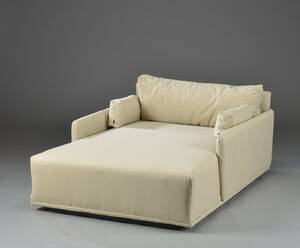 Rune Krøjgaard og Knut Bendik Humlevik for NORR11. Sofa  Chaiselongue model Madonna Sofa Large Single, beige kanvas