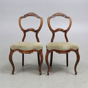 STOLAR, ett par, rokokostil, 1900-tal.