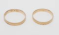RINGAR, 2 st, 18k guld, vikt ca 3,4 gr.
