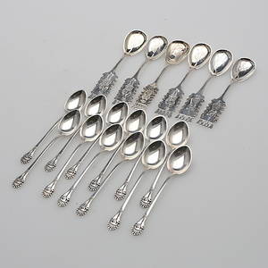 MOCCASKEDAR, samt SAMESKEDAR, 18 st, silver, ca 185 gram.