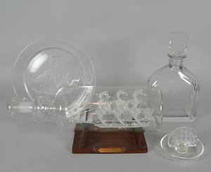 KONVOLUT GLAS. Lalique, Orrefors unter anderen.