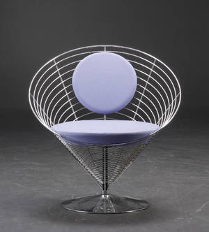 Verner Panton 1926 - 1998.  Wire Cone chair.