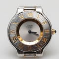 ARMBANDSUR i stål, Must de Cartier, modell 21, Swiss.