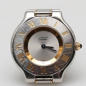 ARMBANDSUR i stål, Must de Cartier, modell 21, Swiss.