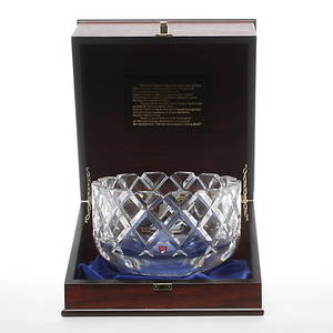 SKÅL, glas, Sofiero Gunnar Cyrén, Orrefors, För nit och redlighet i rikets tjänst.