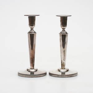 LJUSSTAKAR, ett par, silver, KEC, Göteborg 1966.