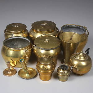PARTI DIVERSE MÄSSINGKOPPAR, 181900-tal.