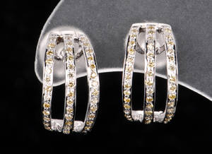 Brillantørestikker - ca. 0.42 ct. 2