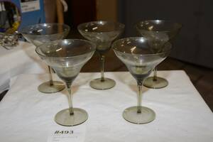 Glas 5 st, diam 13 cm, H 19 cm