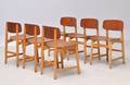 Dansk møbelarkitekt. 6 stk. spisestuestole 6