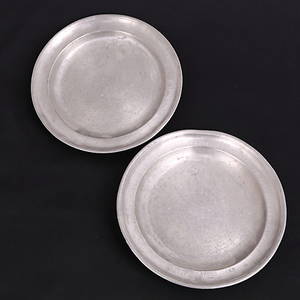 TALLRIKAR, tenn, ett par, 1786.