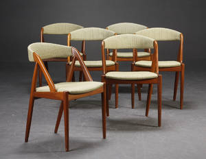 Kai Kristiansen født 1929. Spisestuestole - teak. 6