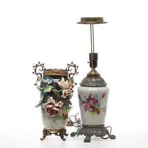 VAS samt BORDSLAMPA, 1900-tal.