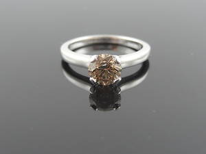 JABEL. Chokolate SOLITAIRE Diamond ring 1,00ct 18k gold.