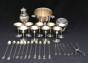 BARSET, 29 delar, nysilver.
