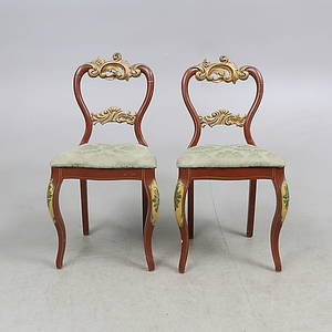 STOLAR, ett par, nyrokoko, sent 1800-tal.