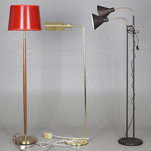 GOLVLAMPOR, 3 st, 1900-talets senare hälft.