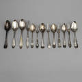 SILVER, 13 delar, mestadels 1800-tal, vikt ca 590 gram.