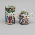 KANNA samt VAS, porslin, Kanton, Kina, 18001900-tal.